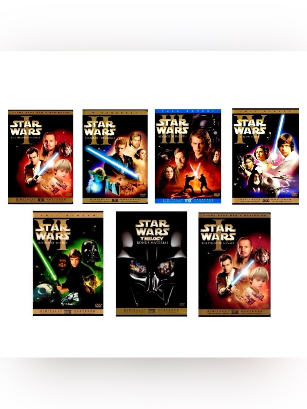 Star Wars: Complete Saga - Episodes I-VI (DVD, 2004, 10-Disc Set)